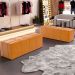 Puff Decorativo Living Sala de Estar 160 cm Roma W01 Couríssimo Whisky - Lyam