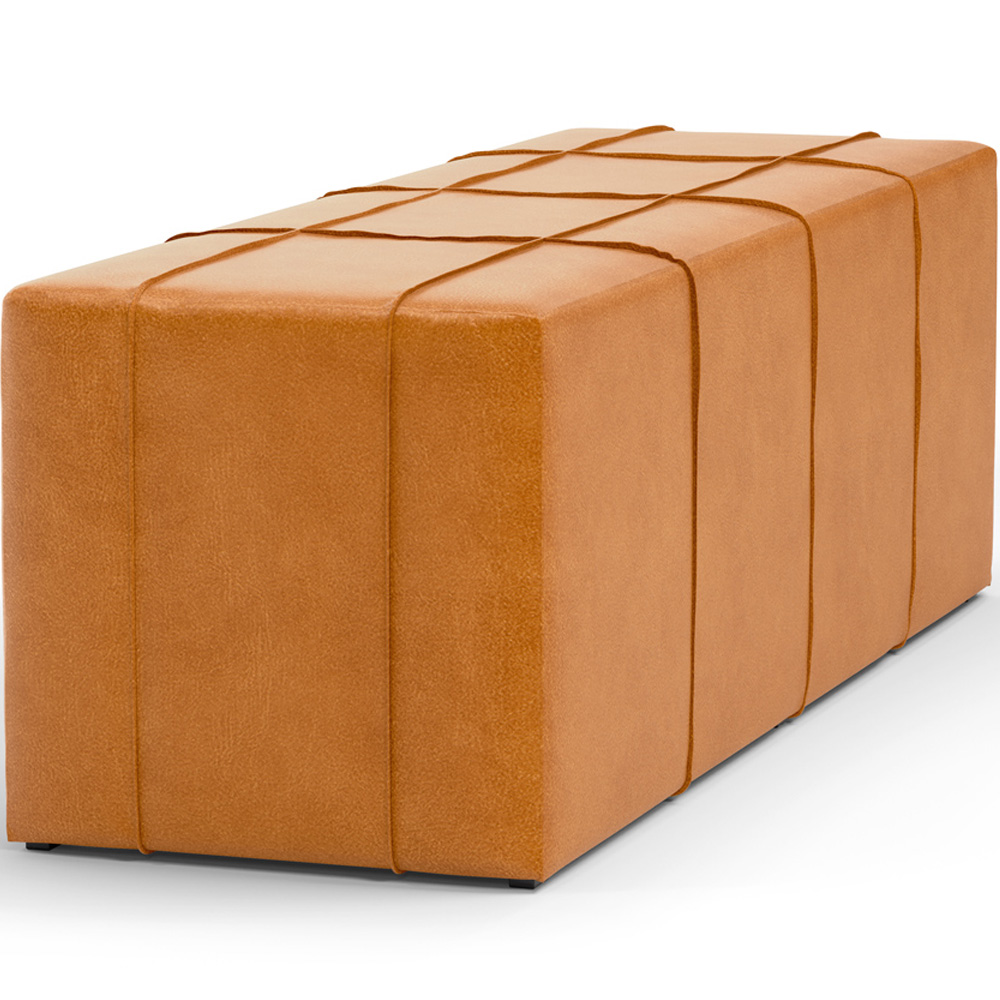 Puff Decorativo Living Sala de Estar 160 cm Roma W01 Couríssimo Whisky - Lyam