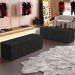 Puff Decorativo Living Sala de Estar 160 cm Roma W01 Linho Chumbo - Lyam