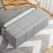 Puff Decorativo Living Sala de Estar 160 cm Roma W01 Linho Cinza - Lyam