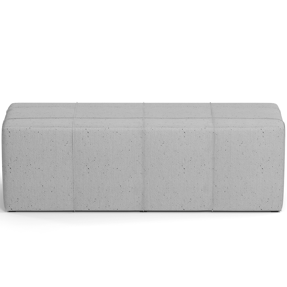 Puff Decorativo Living Sala de Estar 160 cm Roma W01 Linho Cinza - Lyam