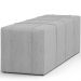 Puff Decorativo Living Sala de Estar 160 cm Roma W01 Linho Cinza - Lyam