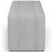 Puff Decorativo Living Sala de Estar 160 cm Roma W01 Linho Cinza - Lyam