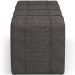 Puff Decorativo Living Sala de Estar 160 cm Roma W01 Linho Cinza Escuro - Lyam
