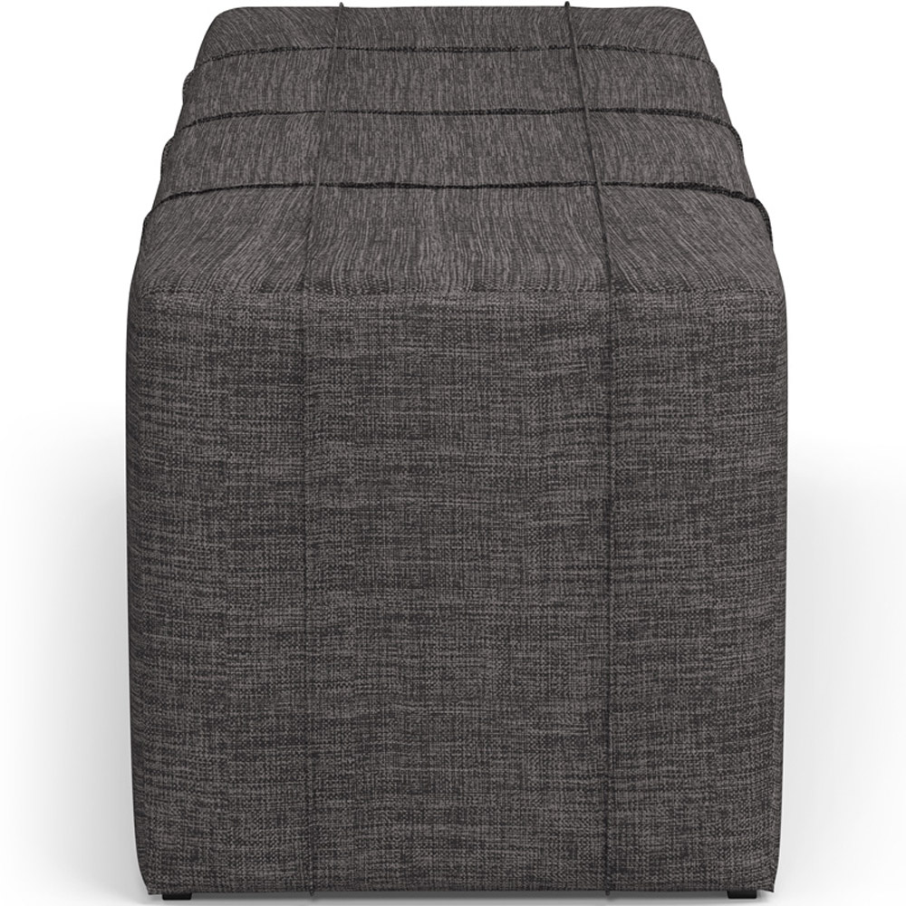 Puff Decorativo Living Sala de Estar 160 cm Roma W01 Linho Cinza Escuro - Lyam