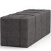 Puff Decorativo Living Sala de Estar 160 cm Roma W01 Linho Cinza Escuro - Lyam