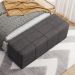 Puff Decorativo Living Sala de Estar 160 cm Roma W01 Linho Cinza Escuro - Lyam