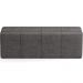 Puff Decorativo Living Sala de Estar 160 cm Roma W01 Linho Cinza Escuro - Lyam