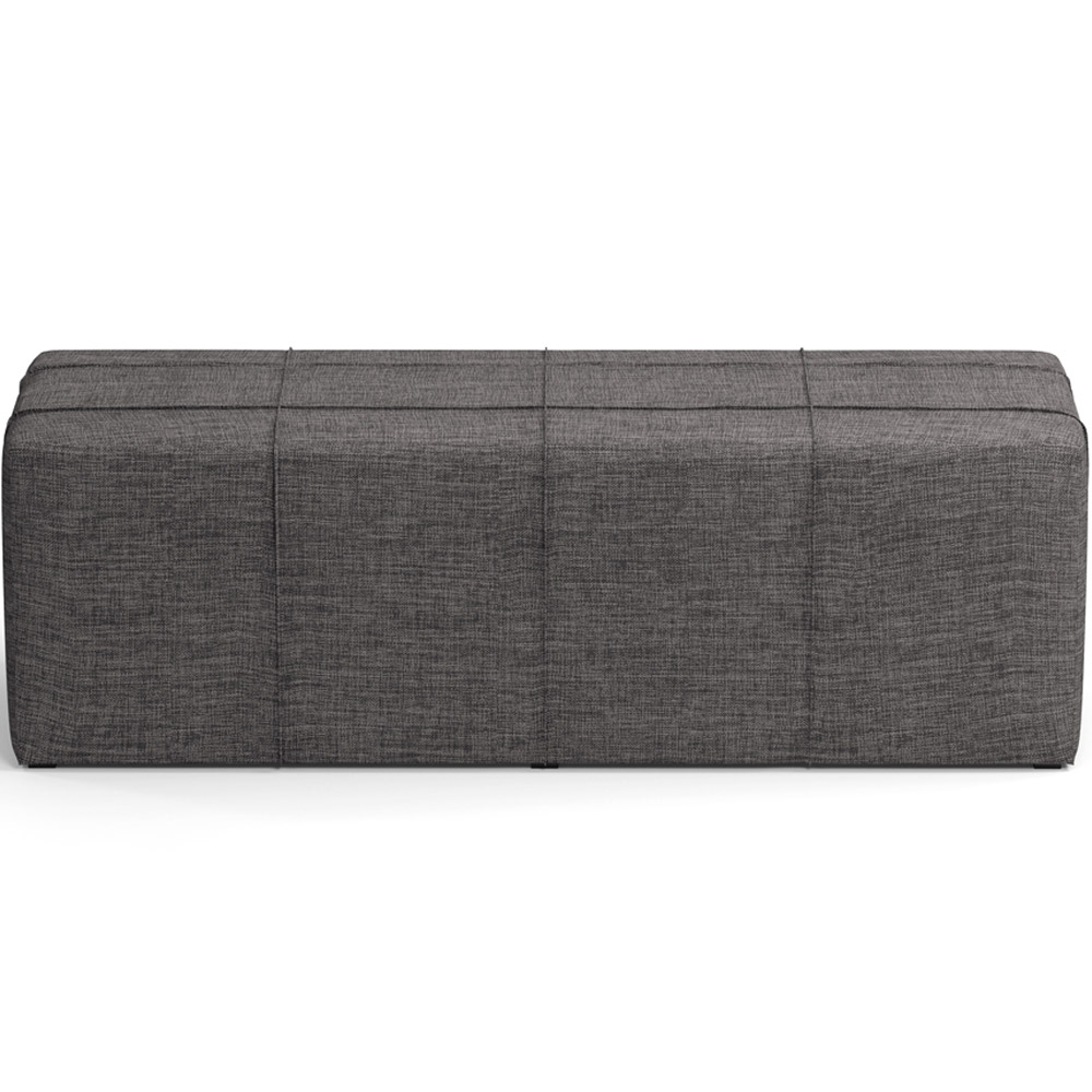 Puff Decorativo Living Sala de Estar 160 cm Roma W01 Linho Cinza Escuro - Lyam