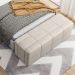 Puff Decorativo Living Sala de Estar 160 cm Roma W01 Linho Cru - Lyam