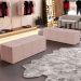 Puff Decorativo Living Sala de Estar 160 cm Roma W01 Linho Rosê - Lyam