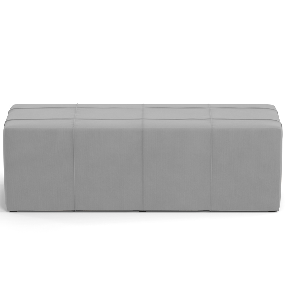 Puff Decorativo Living Sala de Estar 160 cm Roma W01 Suede Cinza - Lyam