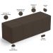 Puff Decorativo Living Sala de Estar 160 cm Roma W01 Suede Marrom - Lyam