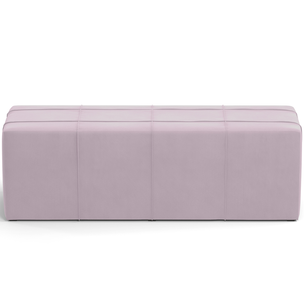 Puff Decorativo Living Sala de Estar 160 cm Roma W01 Suede Rosê - Lyam
