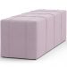 Puff Decorativo Living Sala de Estar 195 cm Roma W01 Suede Rosê - Lyam