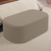 Puff Decorativo Orgânico Para Living Quarto 100cm Doha W01 Bouclê Bege - Lyam Decor