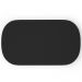 Puff Decorativo Orgânico Para Living Quarto 100cm Doha W01 Bouclê Preto - Lyam Decor