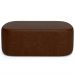 Puff Decorativo Orgânico Para Living Quarto 100cm Doha W01 Couríssimo Marrom - Lyam Decor