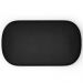 Puff Decorativo Orgânico Para Living Quarto 100cm Doha W01 Couríssimo Preto - Lyam Decor