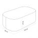 Puff Decorativo Orgânico Para Living Quarto 100cm Doha W01 Linho Bege - Lyam Decor