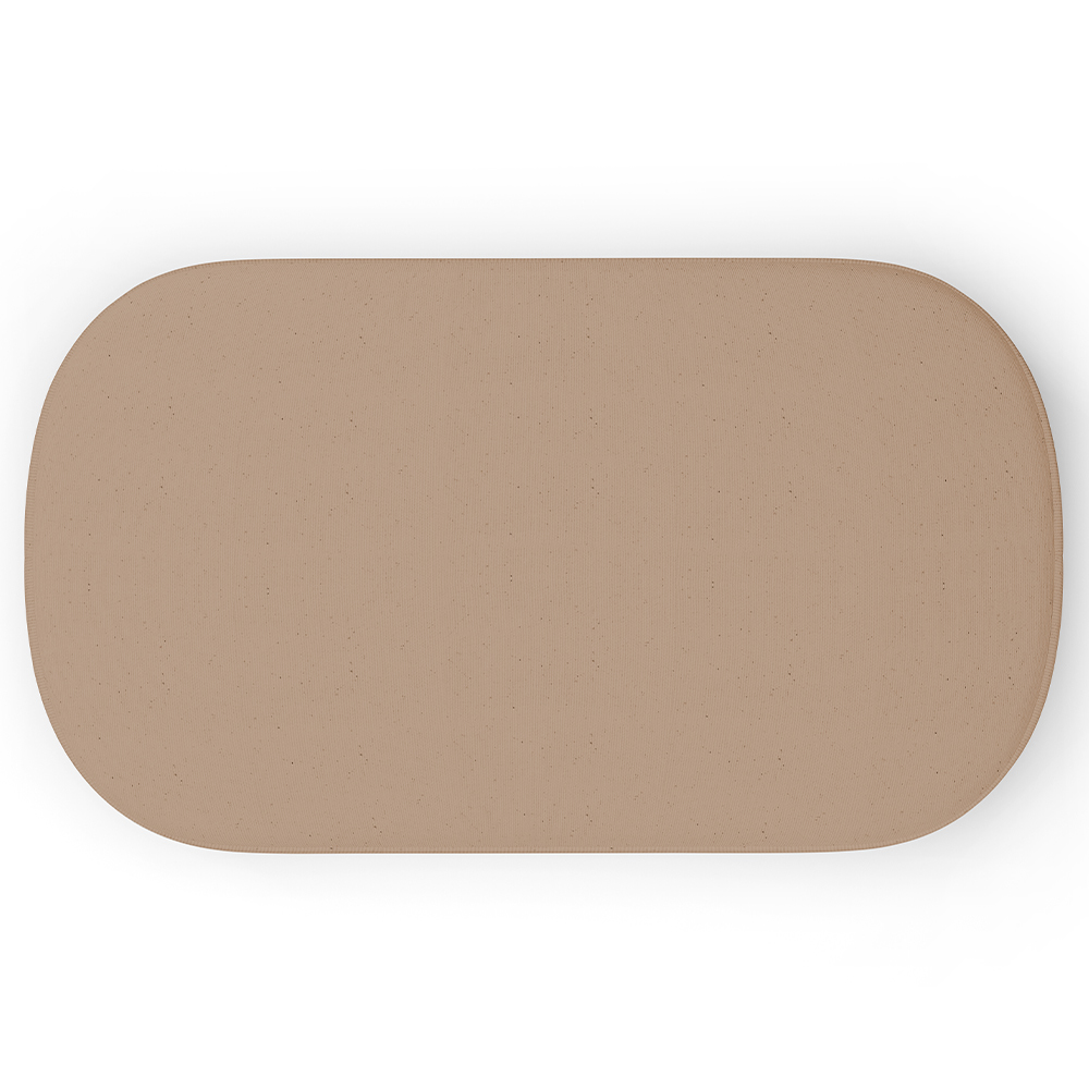 Puff Decorativo Orgânico Para Living Quarto 100cm Doha W01 Linho Bege Escuro - Lyam Decor