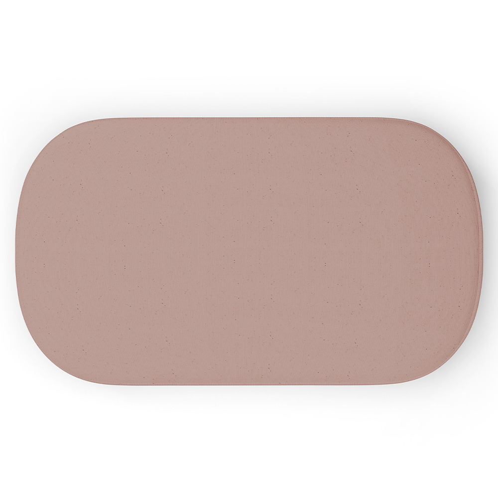 Puff Decorativo Orgânico Para Living Quarto 100cm Doha W01 Linho Rosê - Lyam Decor