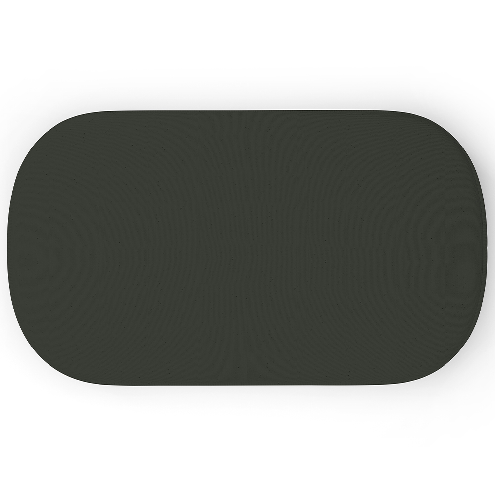 Puff Decorativo Orgânico Para Living Quarto 100cm Doha W01 Linho Verde Musgo - Lyam Decor