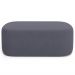 Puff Decorativo Orgânico Para Living Quarto 100cm Doha W01 Suede Cinza - Lyam Decor