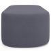 Puff Decorativo Orgânico Para Living Quarto 100cm Doha W01 Suede Cinza - Lyam Decor