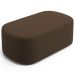 Puff Decorativo Orgânico Para Living Quarto 100cm Doha W01 Suede Marrom - Lyam Decor