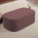 Puff Decorativo Orgânico Para Living Quarto 100cm Doha W01 Suede Rosê - Lyam Decor