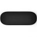 Puff Decorativo Orgânico Para Living Quarto 140cm Doha W01 Couríssimo Preto - Lyam Decor