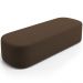 Puff Decorativo Orgânico Para Living Quarto 140cm Doha W01 Suede Marrom - Lyam Decor