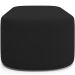 Puff Decorativo Orgânico Para Living Quarto 140cm Doha W01 Suede Preto - Lyam Decor