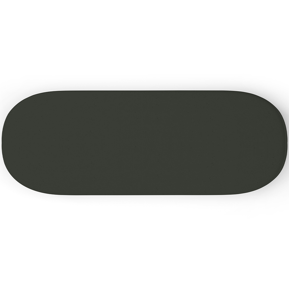 Puff Decorativo Orgânico Para Living Quarto 160cm Doha W01 Linho Verde Musgo - Lyam Decor