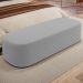 Puff Decorativo Orgânico Para Living Quarto 195cm Doha W01 Bouclê Cinza - Lyam Decor