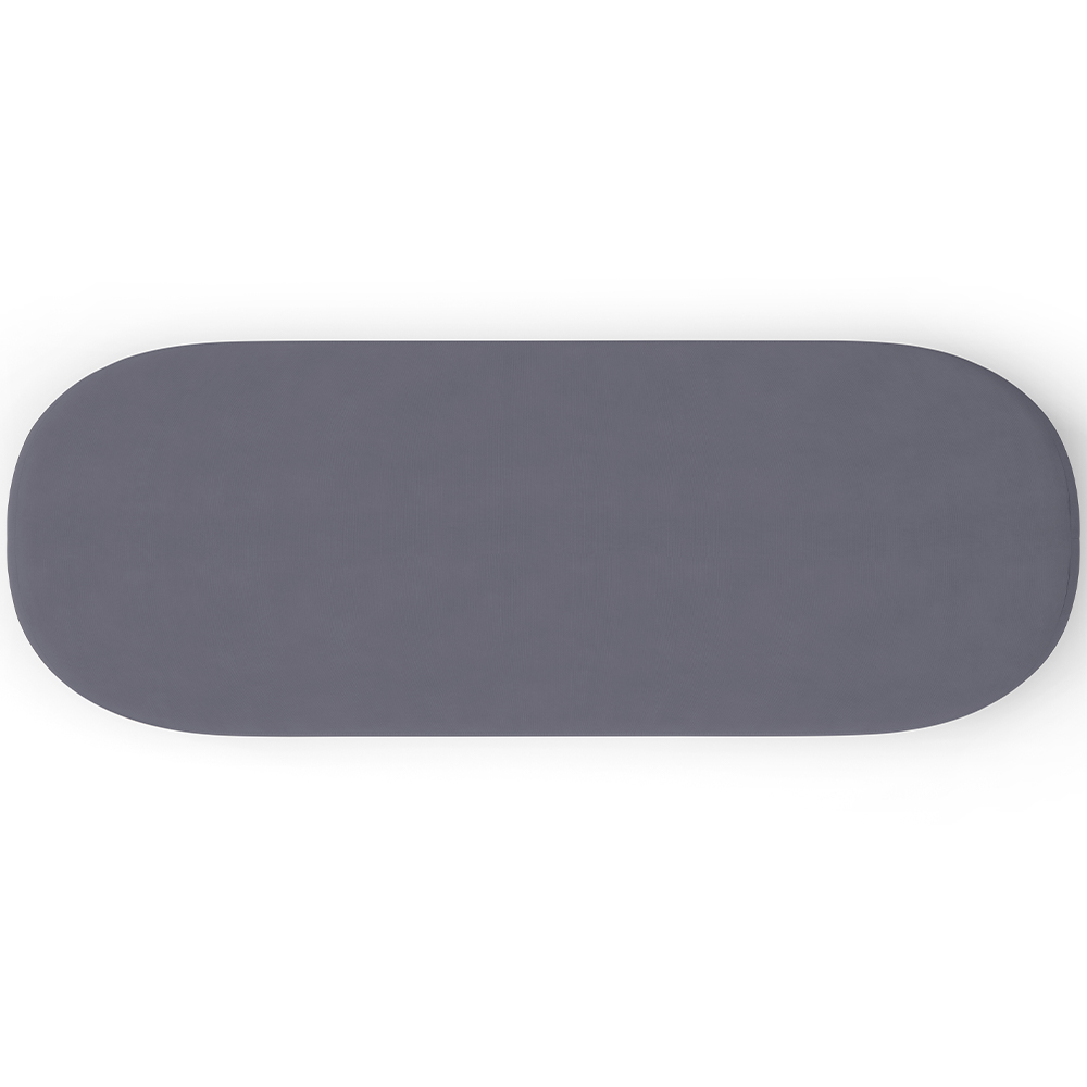 Puff Decorativo Orgânico Para Living Quarto 195cm Doha W01 Suede Cinza - Lyam Decor
