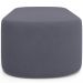 Puff Decorativo Orgânico Para Living Quarto 195cm Doha W01 Suede Cinza - Lyam Decor