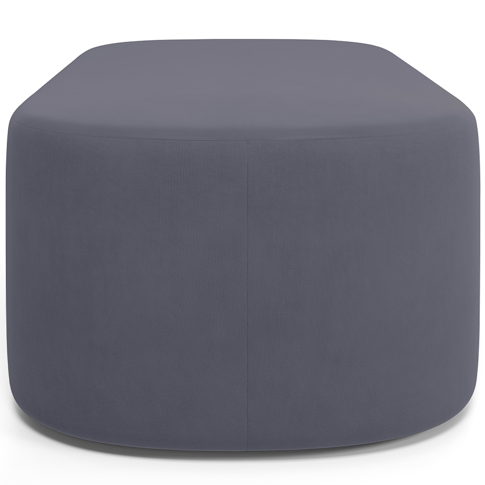 Puff Decorativo Orgânico Para Living Quarto 195cm Doha W01 Suede Cinza - Lyam Decor