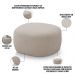 Puff Decorativo Orgânico Para Sala de Estar Living Barolo L06 Bouclê Bege - Lyam Decor