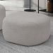 Puff Decorativo Orgânico Para Sala de Estar Living Barolo L06 Bouclê Cinza - Lyam Decor