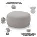 Puff Decorativo Orgânico Para Sala de Estar Living Barolo L06 Bouclê Cinza - Lyam Decor