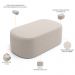 Puff Decorativo Orgânico para Living Quarto 100cm Doha W01 Bouclê Creme - Lyam Decor