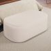 Puff Decorativo Orgânico para Living Quarto 100cm Doha W01 Linho Cru - Lyam Decor