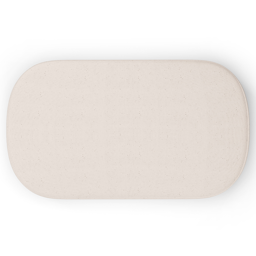 Puff Decorativo Orgânico para Living Quarto 100cm Doha W01 Linho Cru - Lyam Decor
