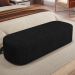 Puff Decorativo Orgânico para Living Quarto 140cm Doha W01 Linho Chumbo - Lyam Decor