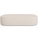 Puff Decorativo Orgânico para Living Quarto 140cm Doha W01 Linho Cru - Lyam Decor