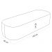 Puff Decorativo Orgânico para Living Quarto 140cm Doha W01 Linho Cru - Lyam Decor