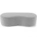 Puff Decorativo Orgânico para Living Quarto 140cm Orbit W01 Bouclê Cinza - Lyam Decor