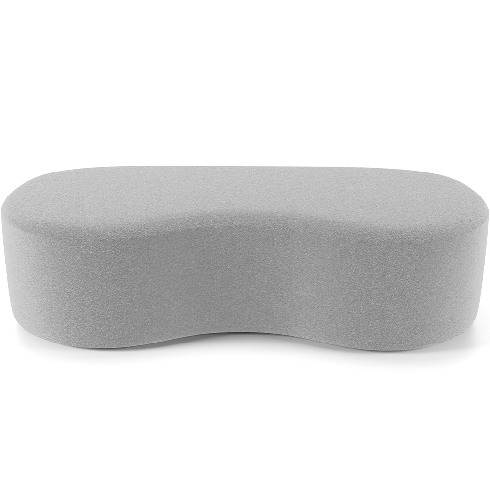 Puff Decorativo Orgânico para Living Quarto 140cm Orbit W01 Bouclê Cinza - Lyam Decor